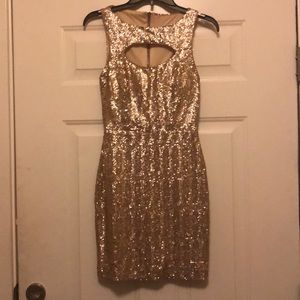 Beautiful gold/ blush sequin dress